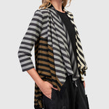Urban by Alembika Urban Crosscourt Draped Cardigan, Stripes