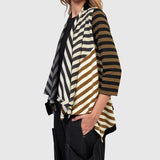 Urban by Alembika Urban Crosscourt Draped Cardigan, Stripes