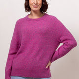 See Saw Llama/Wool Blend Crew Neck Sweater