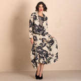 Megan Salmon Black Roses Tailored Birdie Jacket
