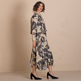 Megan Salmon Black Roses Tailored Birdie Jacket