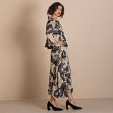 Megan Salmon Black Roses Tailored Birdie Jacket