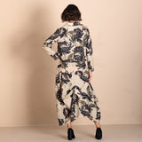 Megan Salmon Black Roses Tailored Birdie Jacket