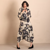 Megan Salmon Black Roses Tailored Birdie Jacket