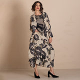 Megan Salmon Black Roses Tailored Birdie Jacket