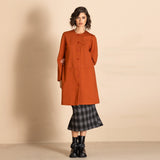 Megan Salmon Ponti Quartermaster Coat