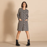 Megan Salmon Emblem Quartermaster Coat