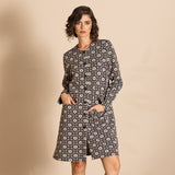Megan Salmon Emblem Quartermaster Coat