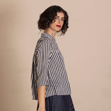 Megan Salmon Banded Manchuria Shirt