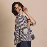 Megan Salmon Banded Manchuria Shirt