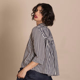 Megan Salmon Banded Manchuria Shirt
