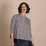 Megan Salmon Banded Manchuria Shirt