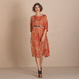 Megan Salmon Red French Molly Dress