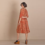 Megan Salmon Red French Molly Dress