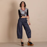 Megan Salmon Denim Barrel Pant