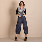 Megan Salmon Denim Barrel Pant