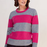 See Saw Merino Wide Stripe Crew Neck Sweater