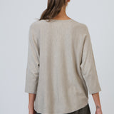 Olive et Julie 3/4 Sleeve Crew Neck Sweater