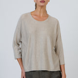 Olive et Julie 3/4 Sleeve Crew Neck Sweater