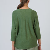 Olive et Julie 3/4 Sleeve Crew Neck Sweater