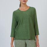Olive et Julie 3/4 Sleeve Crew Neck Sweater