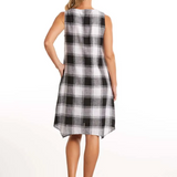 Marco Polo Black Check Dress