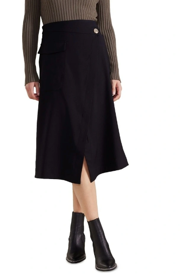 Marco Polo Wool Crepe Skirt