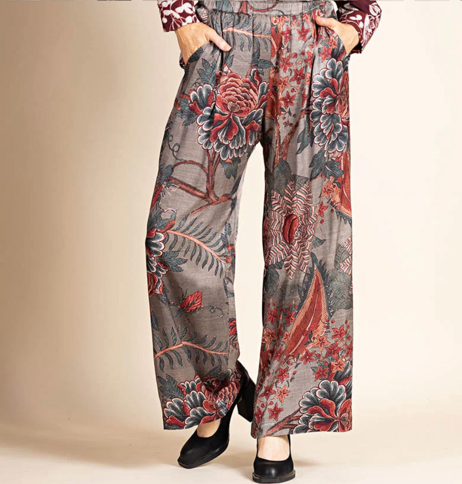 Megan Salmon Eden Loose Wide Leg Pant