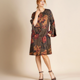 Megan Salmon Damask Roses Cape Noble Coat