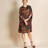 Megan Salmon Damask Roses Cape Noble Coat