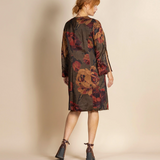 Megan Salmon Damask Roses Cape Noble Coat