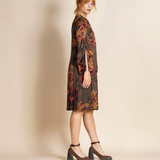 Megan Salmon Damask Roses Cape Noble Coat