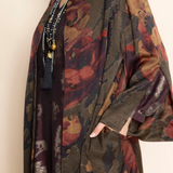 Megan Salmon Damask Roses Cape Noble Coat