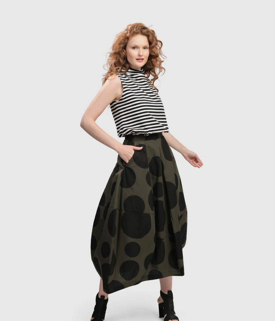 Urban by Alembika Dots Lotus Balloon Skirt