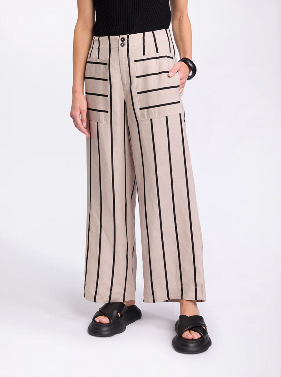 Marco Polo Wide Leg Stripe Pant