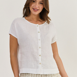 Naturals by Olive et Julie Boxy Linen Top