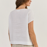 Naturals by Olive et Julie Boxy Linen Top