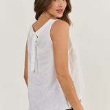 Naturals by Olive et Julie Linen Tie Back Top