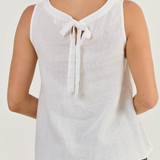 Naturals by Olive et Julie Linen Tie Back Top