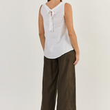 Naturals by Olive et Julie Linen Tie Back Top