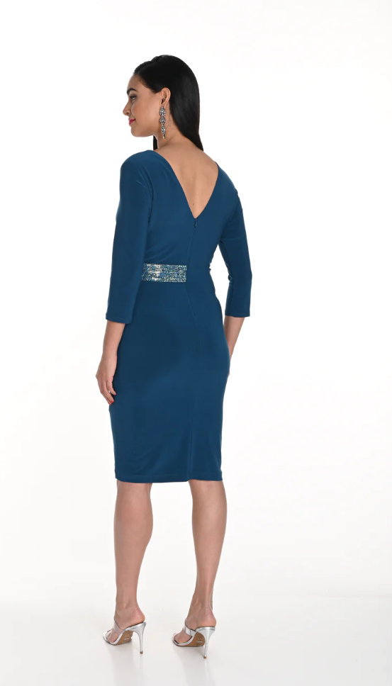 Frank Lyman Dark Teal Knit Dress