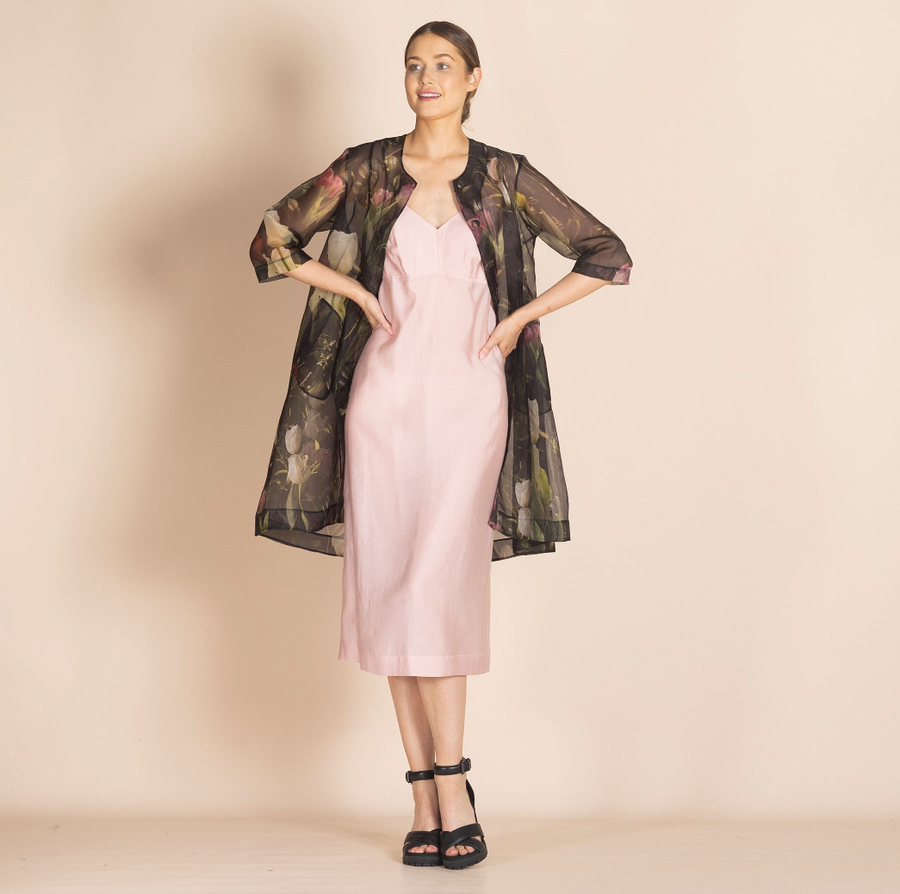 Megan Salmon Tulips Giselle Coat