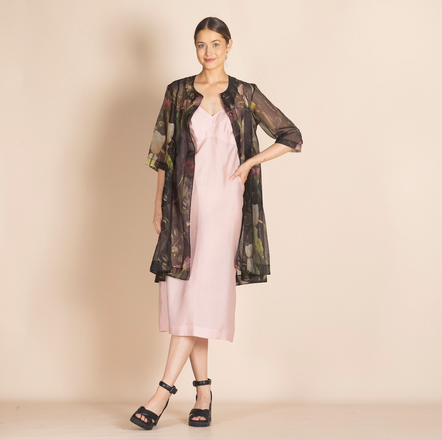 Megan Salmon Tulips Giselle Coat