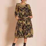 Megan Salmon Apple Leaves Romance Dress