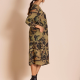 Megan Salmon Apple Leaves Romance Dress