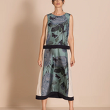 Megan Salmon Butterfly Panel Skirt