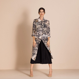 Megan Salmon Crepe Long Envelope Shirt