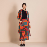 Megan Salmon Crepe Long Envelope Shirt
