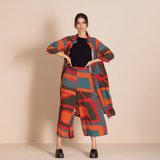 Megan Salmon Crepe Long Envelope Shirt
