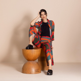 Megan Salmon Crepe Long Envelope Shirt